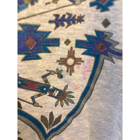 VTG Arizona single stitch Aztec maiden West Large shirt stained - Picture 3 of 4